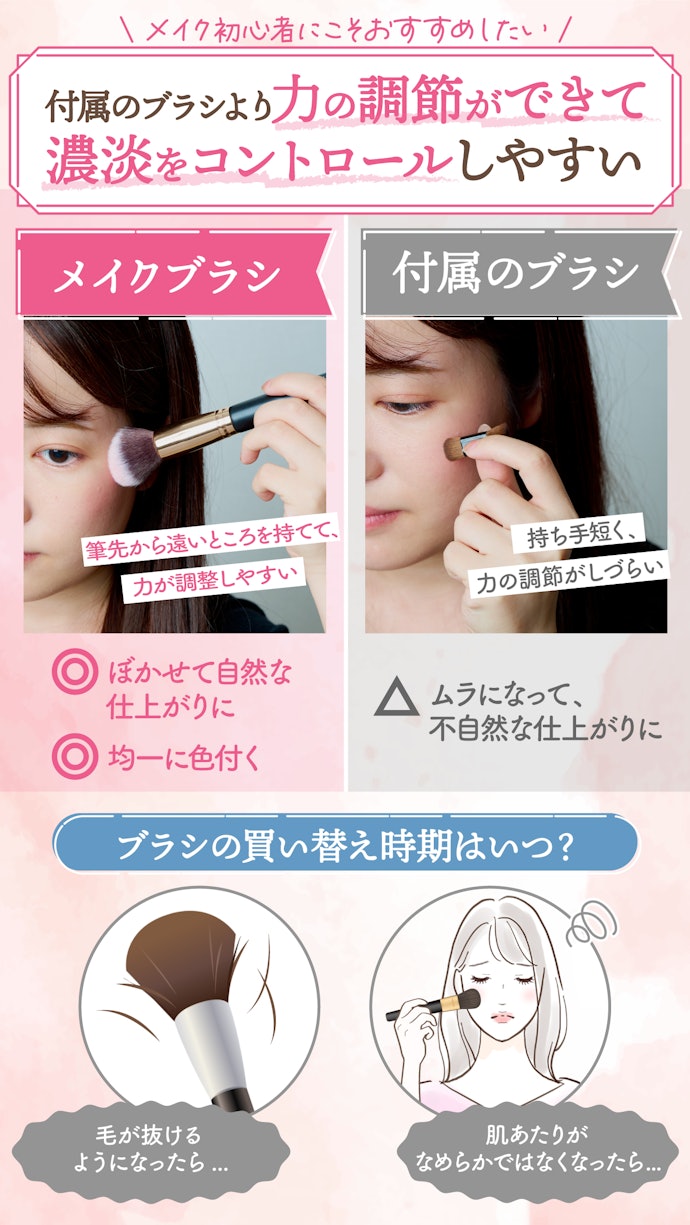 付属のブラシではだめ?わざわざメイクブラシを買うメリットはある?