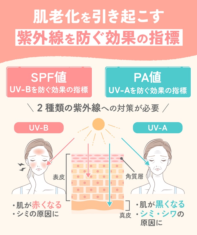 そもそもSPF値とPA値とは?