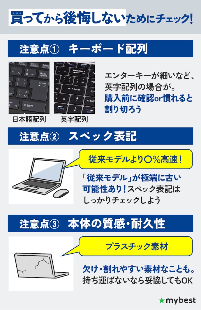 安さの理由がどこか、買う前にチェックすべきポイントを把握しよう