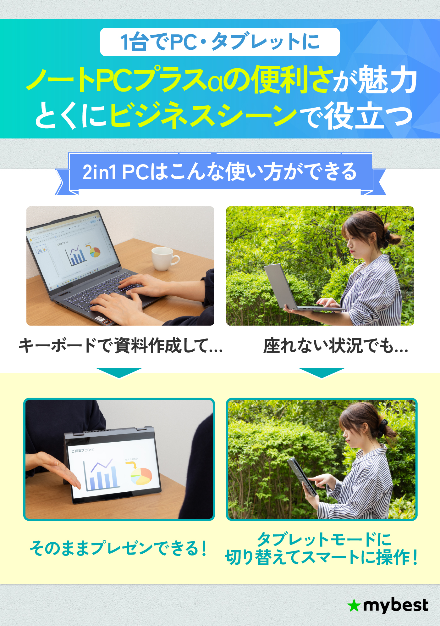 徹底比較】2in1 PCのおすすめ人気ランキング【タブレットモードでも