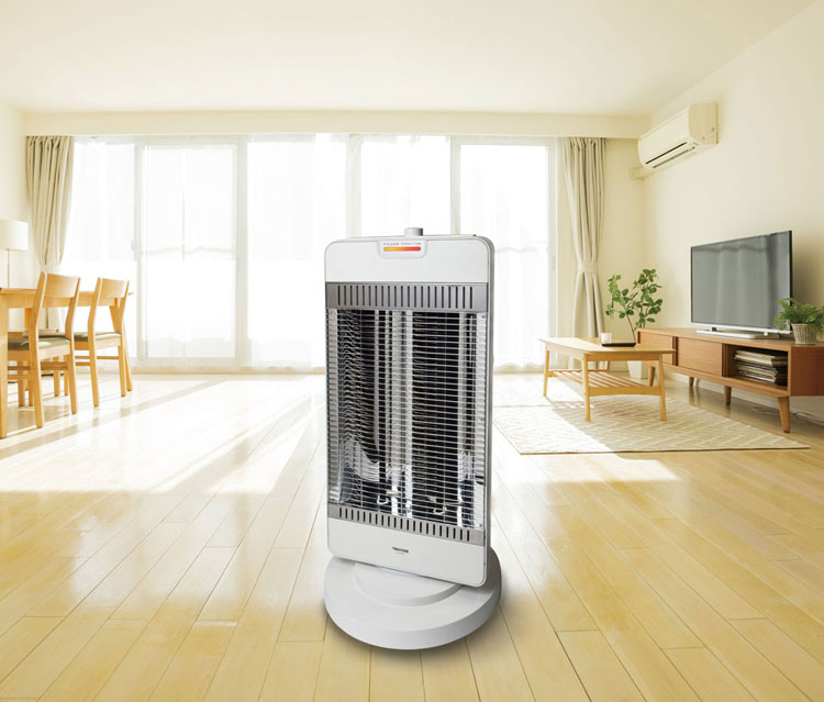 限定4点　（通常8000円売り）遠赤外線シーズヒーター DBT.S-EA0.8(T) 高さ約80cm＠ 　自動首振り機能付 コロナ コアヒート 遠赤外線ストーブ 省エネセンサー搭載 AH-126R(SS