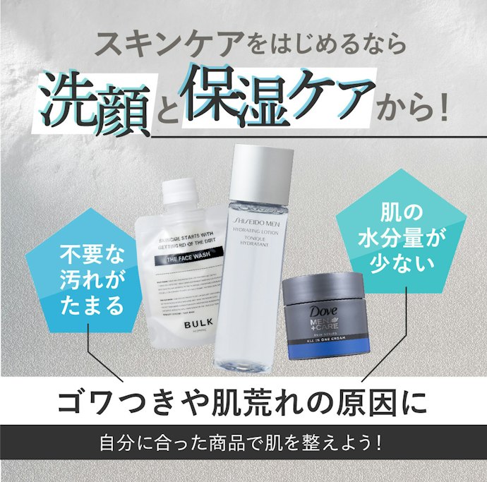 メンズスキンケアは何からはじめるべきかをチェック