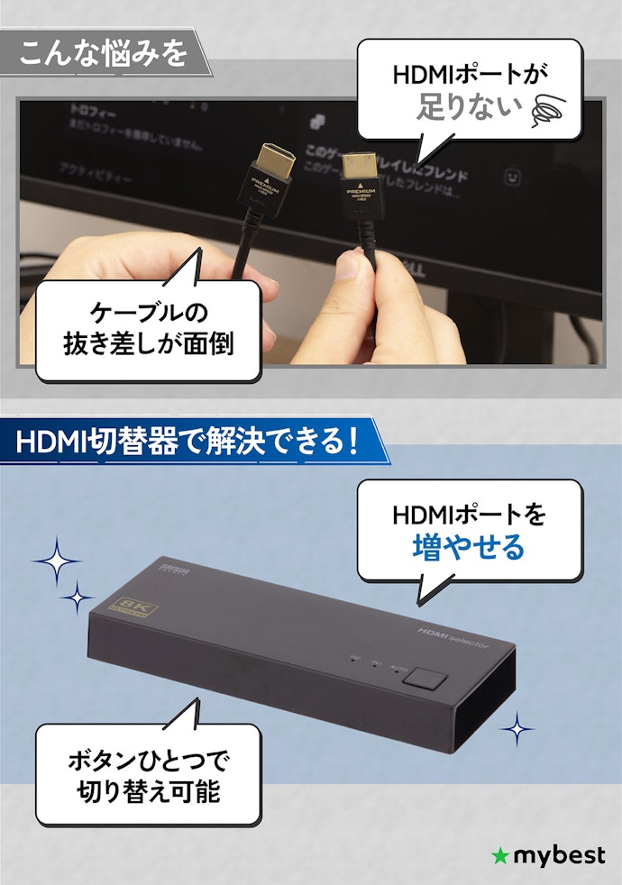 HDMI切替器はどんなときに役立つ?