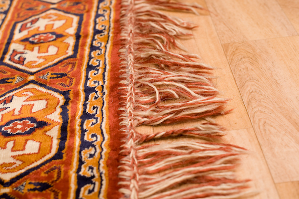 オレンジ色 馬車デザイン ラグ 100×160 カーペット オレンジのラグの