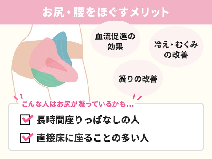 お尻や骨盤を揉みほぐすことのメリットは?
