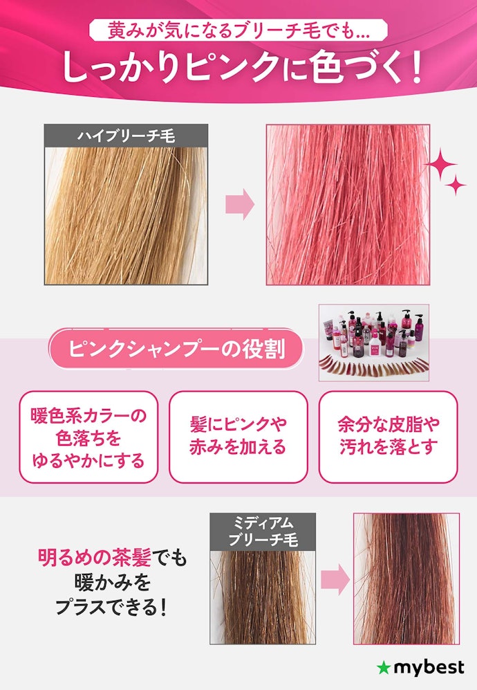 ピンクシャンプーの効果は?茶髪にも使える?