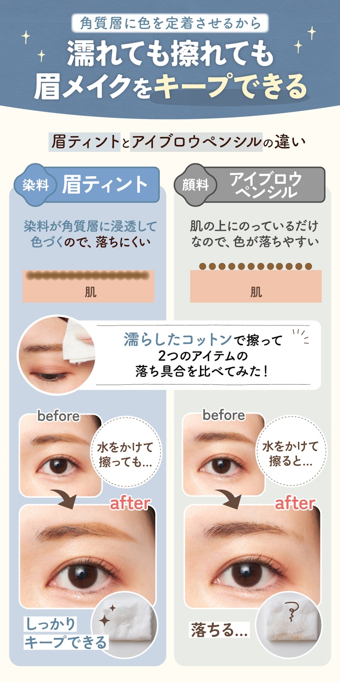 眉ティントとは?なぜ落ちにくく長持ちするの?