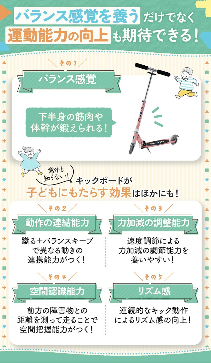 キックボードは子どもにどんな効果がある?