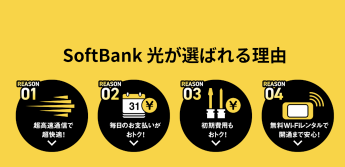 ソフトバンク光のメリットとは?
