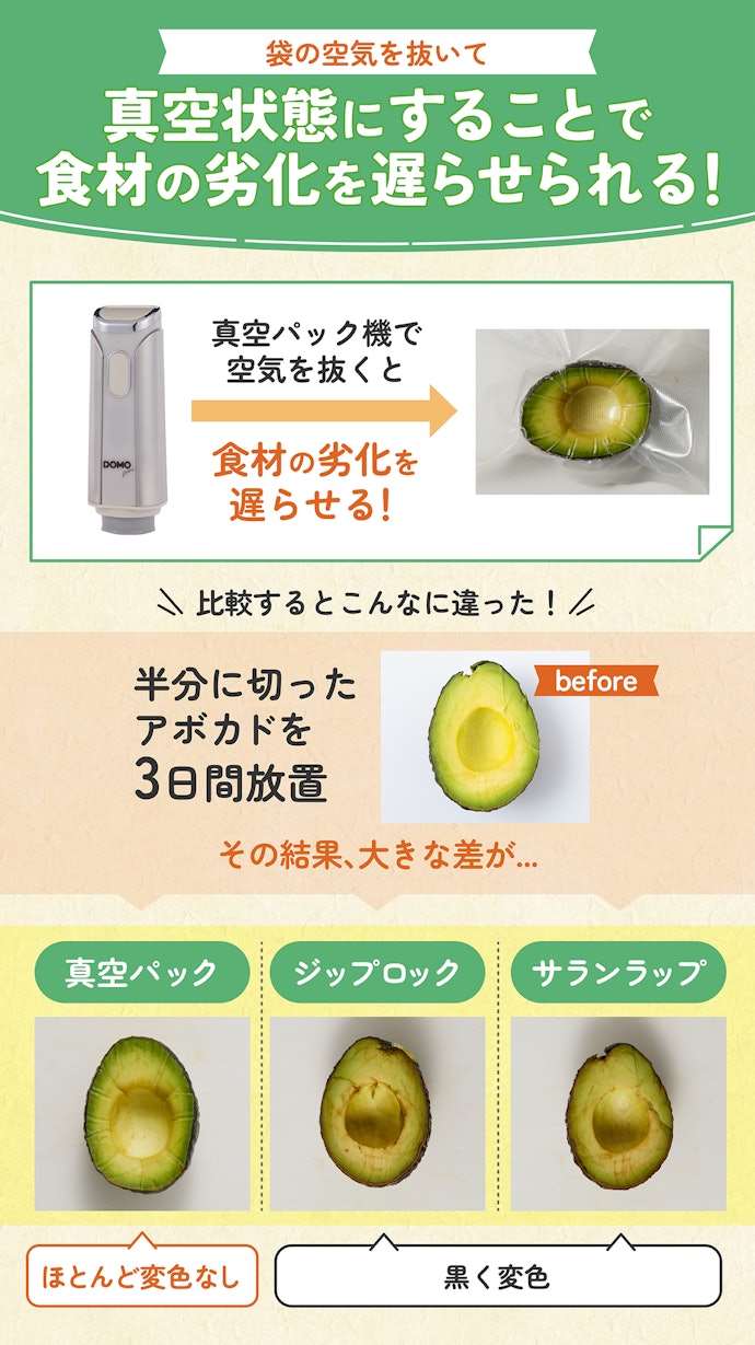 真空パック機とは?ほんとうに劣化しないの?