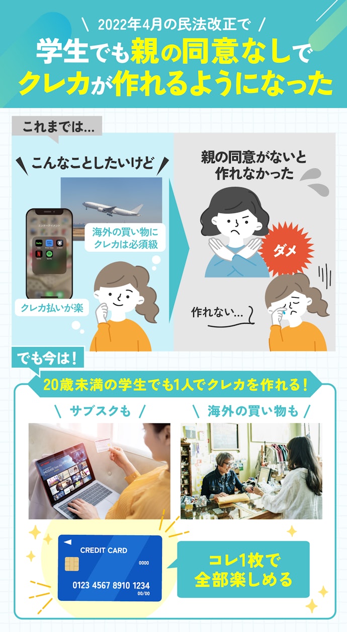 大学生でもクレジットカードは作れる?