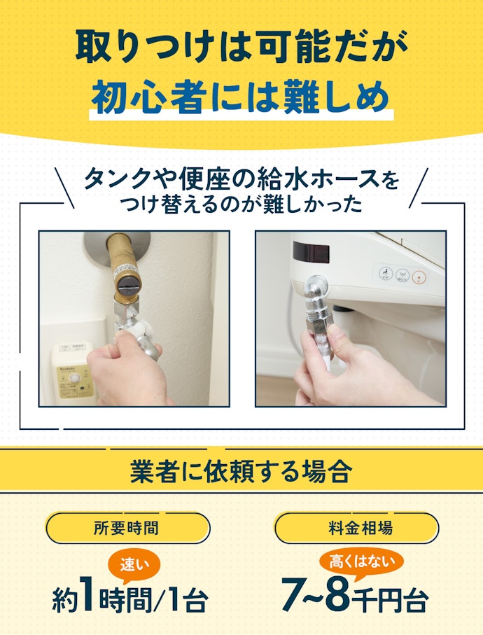 温水洗浄便座の取りつけは自分でできる?工具は必要?