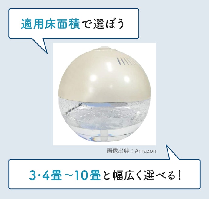 部屋の広さに合わせて選ぼう