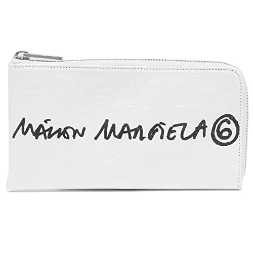 シルバー/レッド 【人気】Maison Margiela マルジェラ ジップ 長財布 
