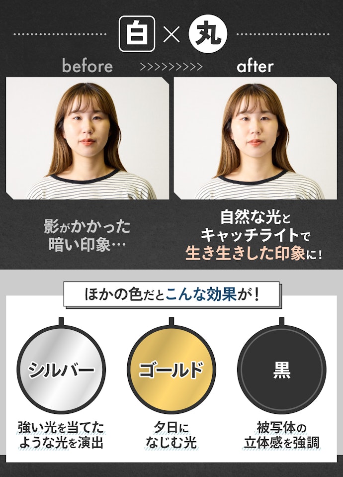 気軽なロケポートレートには白色×丸型が使いやすい!