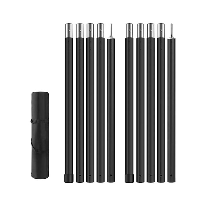 トラバース145 ポール 黒・赤 伸縮可能 キャノピーポールのおすすめ