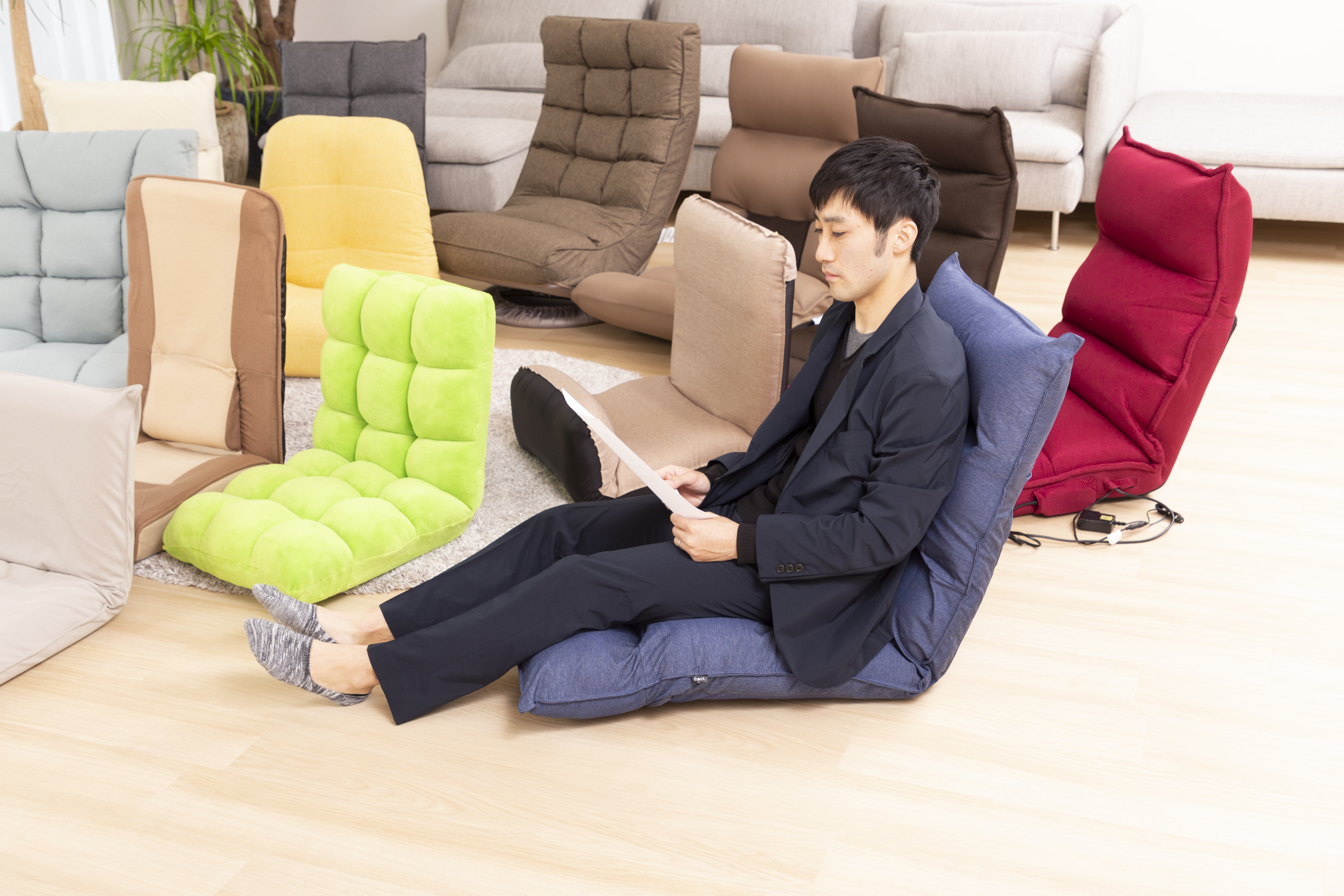 座椅子 コゼット 機能性座椅子 ふかふか ギフト リクライニング マルチ ハイバック おすすめ 全4色 プレゼント かわいい