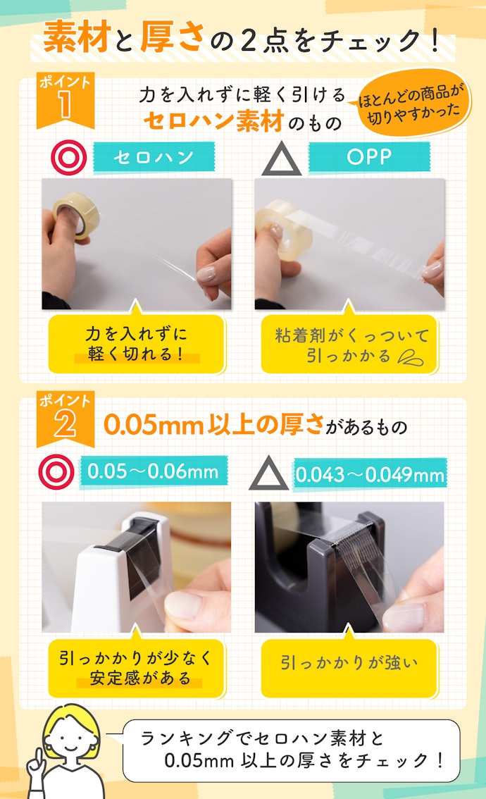 切りやすいのもセロハン素材!厚さが0.05mm以上だとなおよし