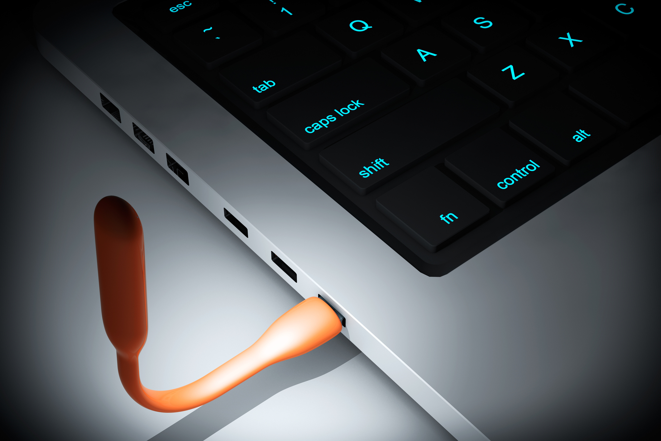 最新な ミニフレキシブル LED 曲がるライト 白色 ２本USB ランプ PC