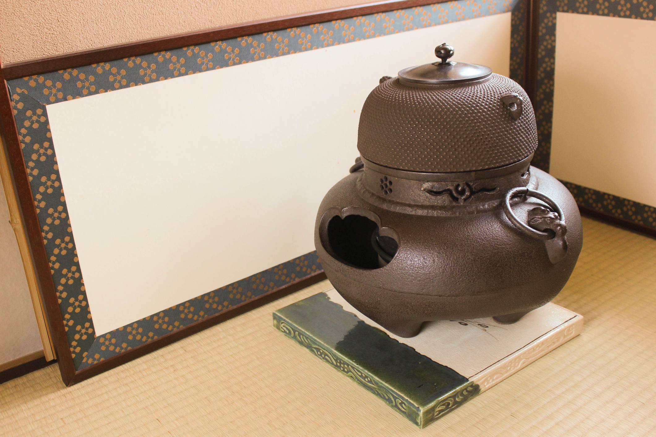 富士釜 風炉用 御園棚や末広棚に合う茶釜 新品