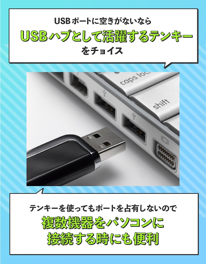 USBハブとしての機能があるものも要チェック