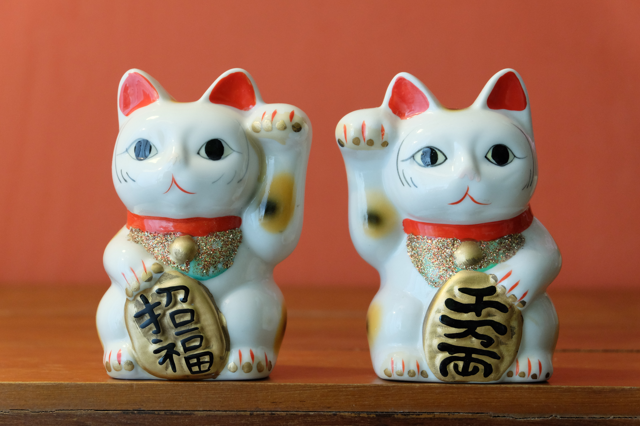 招き猫　開運　幸運　マグネット　日本製　小物　福　ご縁　開運祈願　2個セット