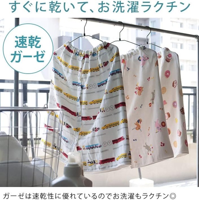 使用頻度が高い人には、薄手で通気性がよく乾きやすいガーゼ生地がぴったり