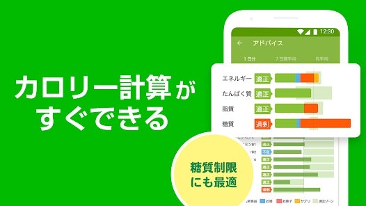 食べた食材や料理を入力してカロリーの把握ができると便利