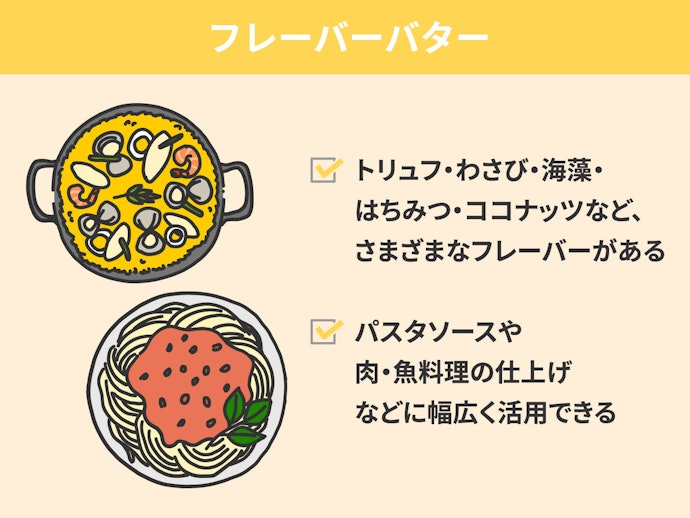 調味料感覚で使うなら、フレーバーバターもあり