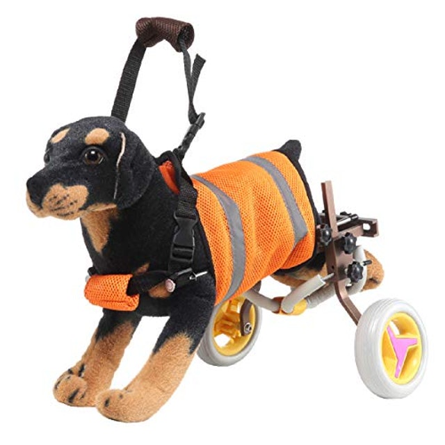 犬用車椅子 後肢リハビリサポート2輪歩行器 犬用カート補助輪 軽量