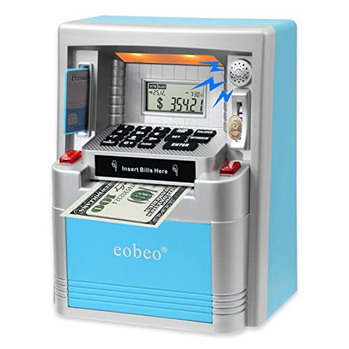 ATMプレミアム貯金箱　メモリーバンク　電動　シルバー　自動識別 ATMプレミアム貯金箱 メモリーバンク 電動 シルバー 自動識別