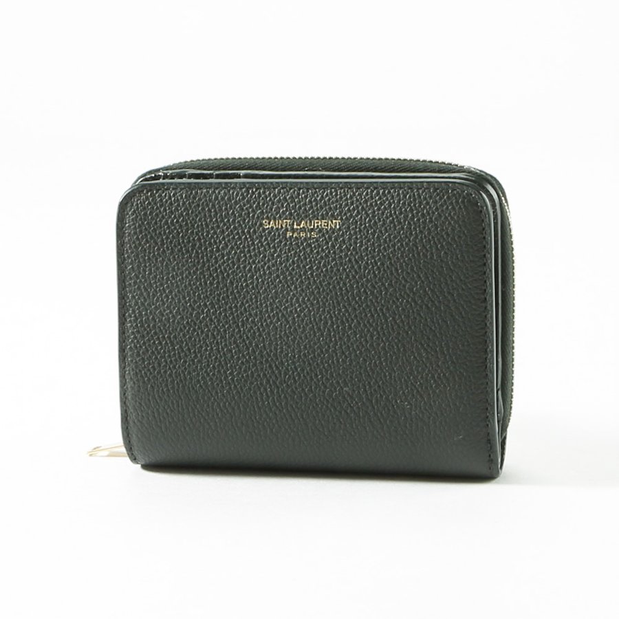 SAINT LAURENT 財布 チェーン バイカー レザー ブラック サンローラン