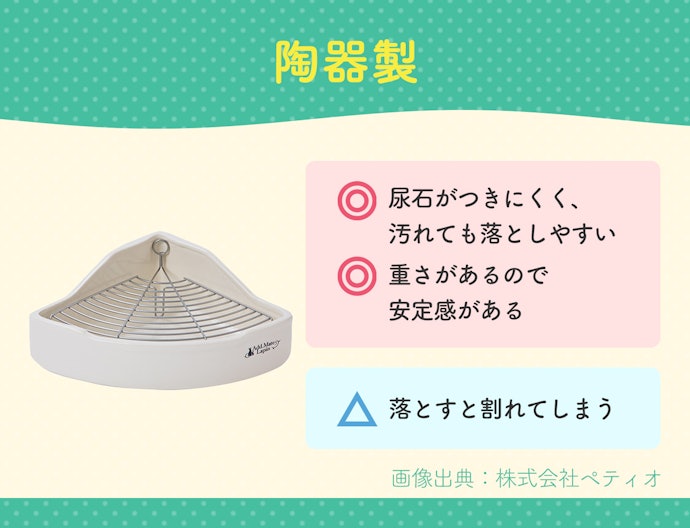 忙しい飼い主には固定いらずで汚れにくい陶器製がベター