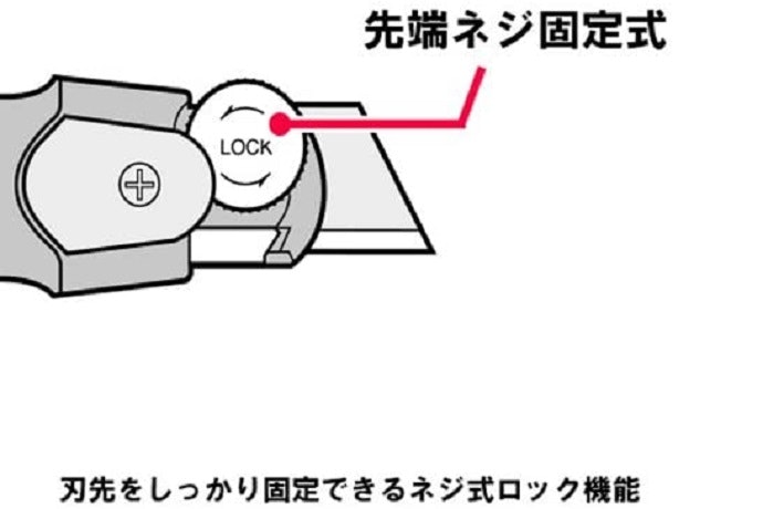 硬いものや精密作業には、しっかり固定してくれるネジ式