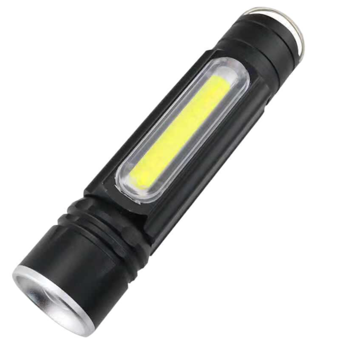 足元など狭い範囲を照らすなら懐中電灯。45〜300lm程度を目安に選択