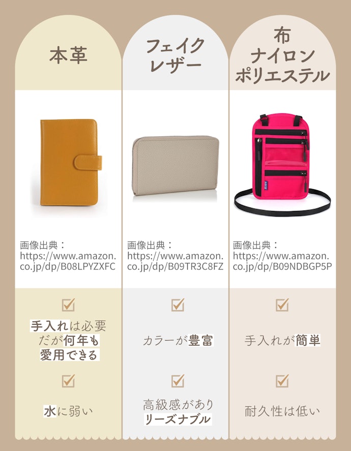 本革?ナイロン?素材の特徴に注目