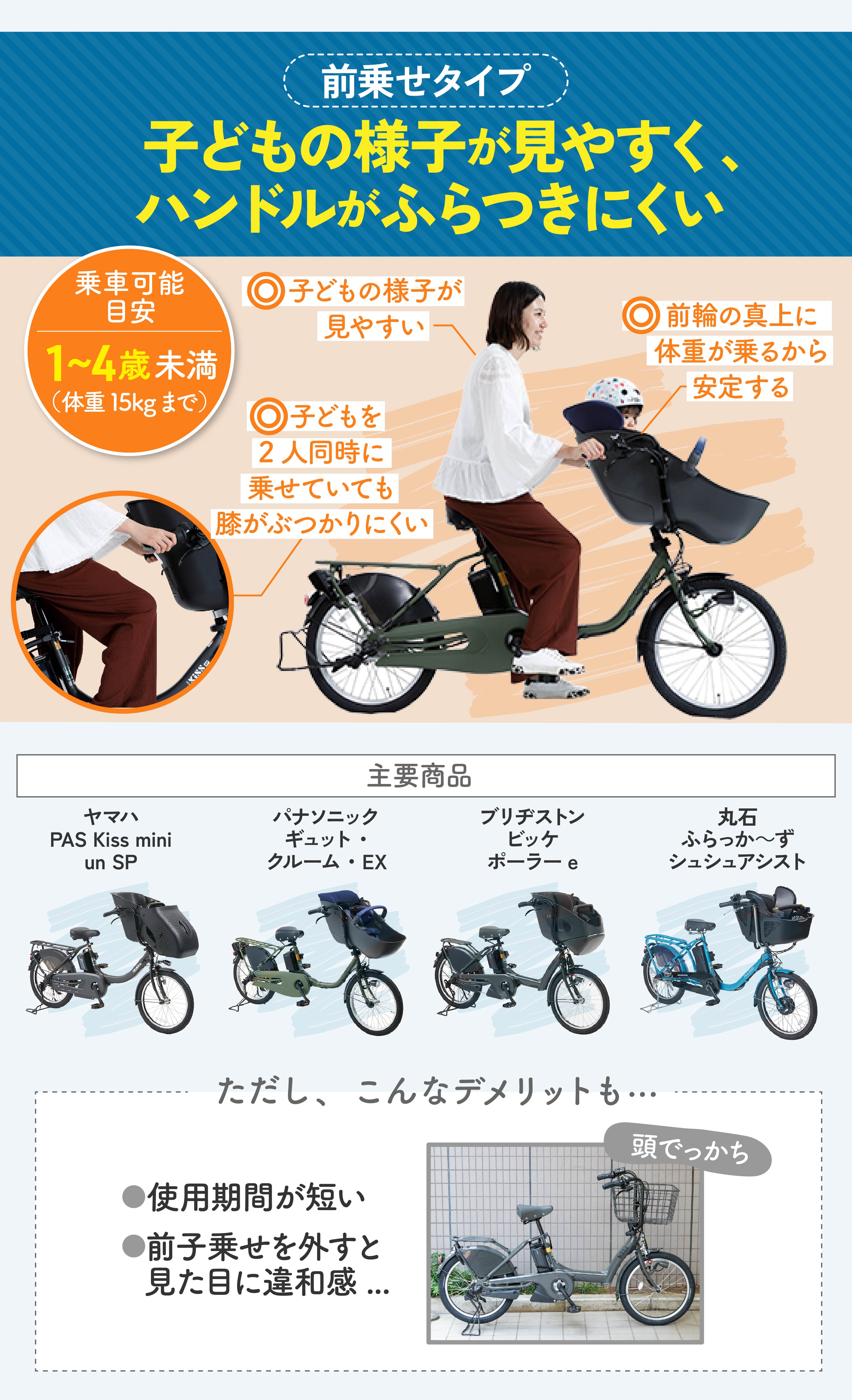 ASAHI 子供の乗せ（2人乗せ対応)自転車 【非電動】【3段変則】 - 自転車