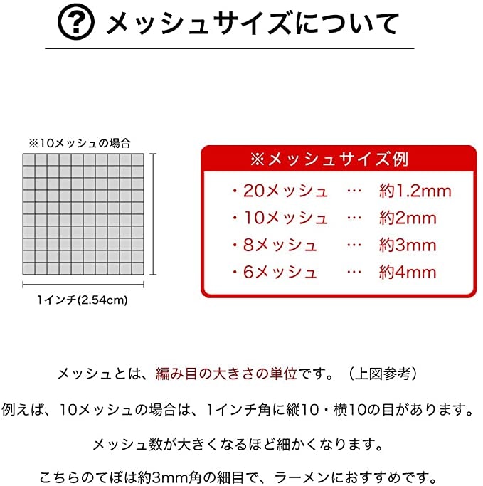 メッシュは湯切りにぴったり。パンチングはお手入れが簡単