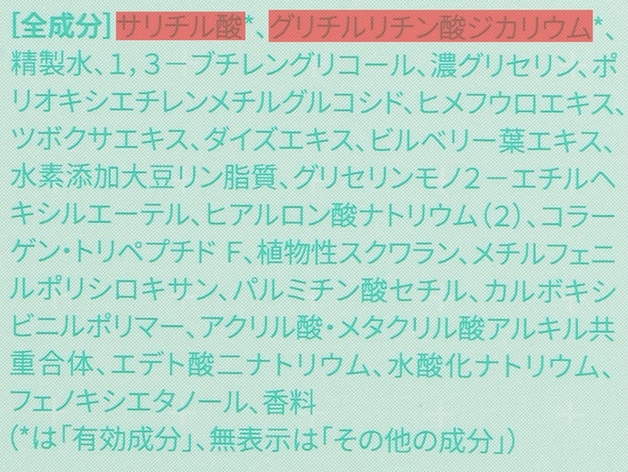 ニキビ肌でお悩みの人は「グリチルリチン酸ジカリウム」「サリチル酸」がおすすめ