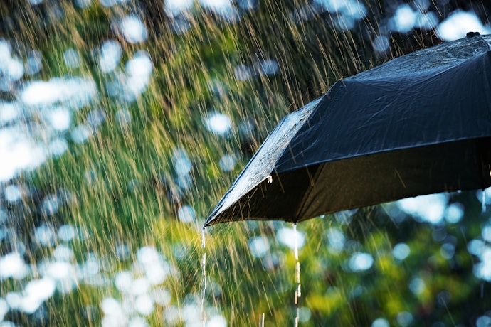 小雨でも使える撥水加工
