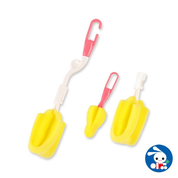 スポンジタイプ:プラスチック製哺乳瓶におすすめ。泡立ちやすく柔らかい!