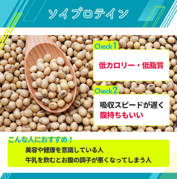 美容・健康・ダイエット目的なら、消化吸収が穏やかなソイプロテイン