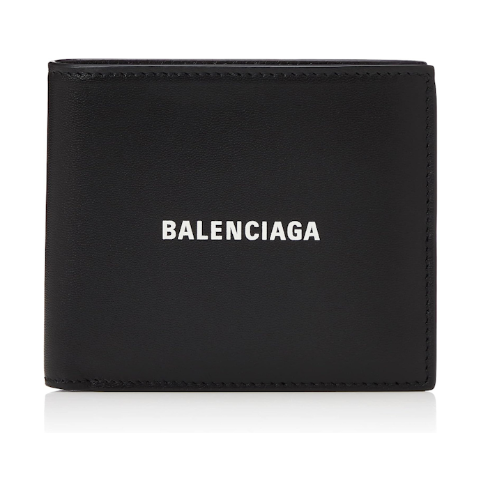 最適な材料 【美品】バレンシアガ 二つ折り財布 ブラック カーフスキン 