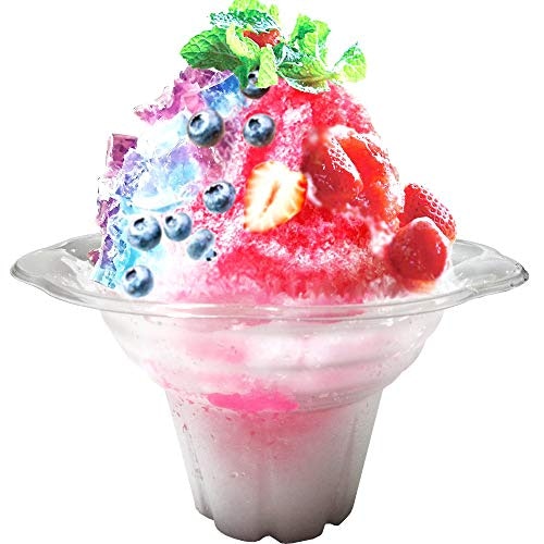 口が大きく広がっていると、かき氷を盛り付けやすい