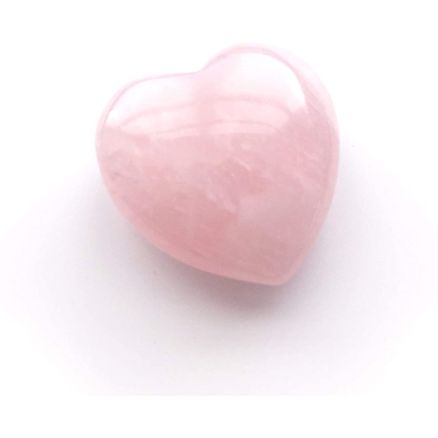ローズ クォーツ】ハート シェイプ ④ スタンド付ブラジル産