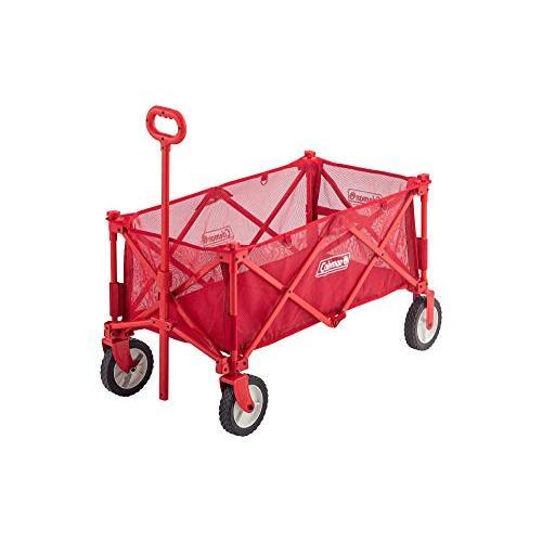 美品　早いもの勝ち　Coleman キャリーカート レッド 送料無料 中古品 コールマン アウトドアワゴン Coleman キャリー