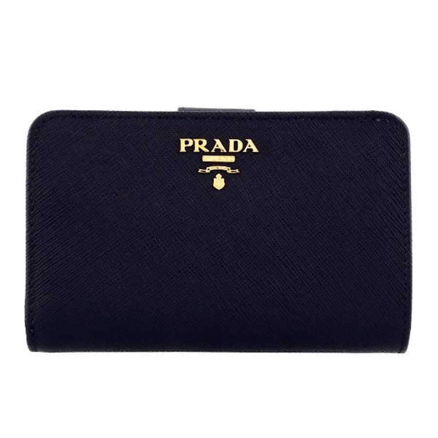 PRADA プラダ 財布 札入れ ネイビー ブルー 三角ロゴ メンズ レディースmomoのブランドバッグ