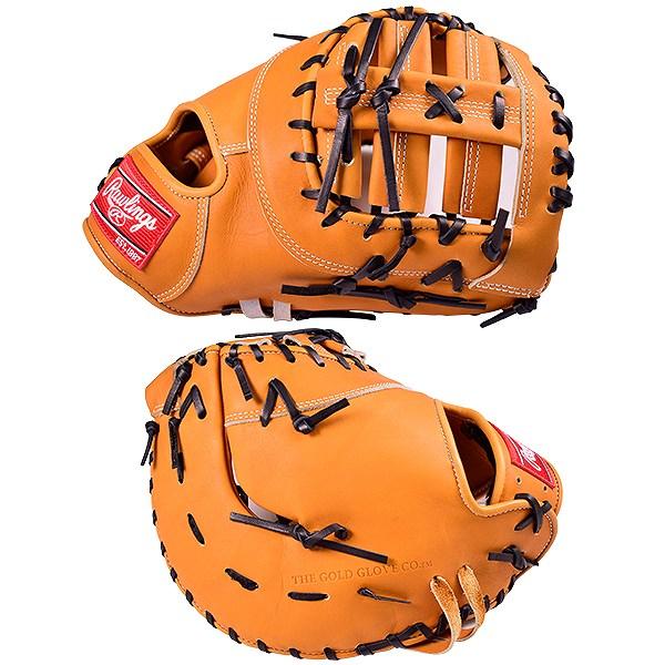 硬式野球ファーストミット クリーム×オレンジ 硬式野球ファースト