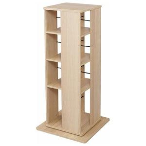 本棚 (回転式本棚) 絵本棚 木製 天然木 3段 4段 5段日本