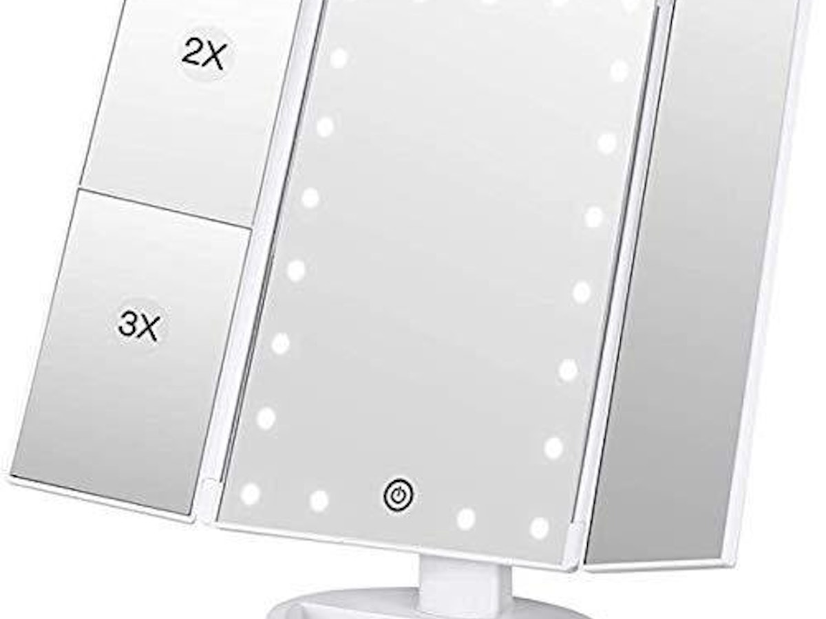 東京セイル 卓上型スタンド付三面鏡 メイクミラー MX-360ZS 360度回転